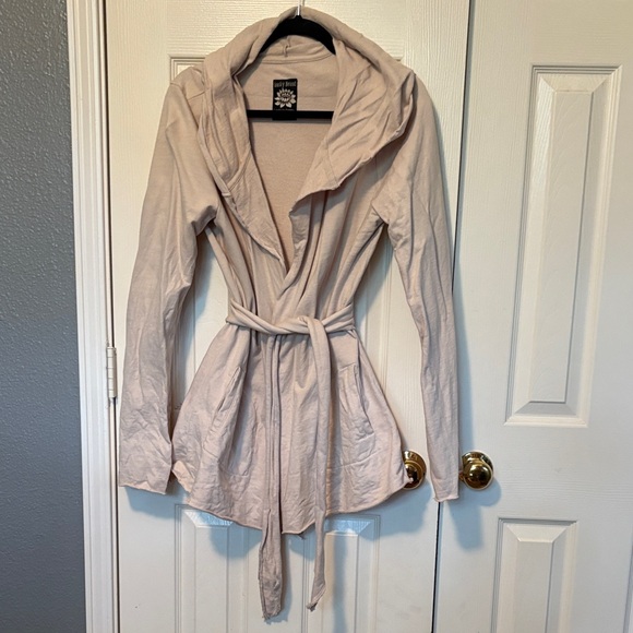 Lucky Brand Women's Beige Hooded Jacket with front slit pockets - Picture 1 of 1